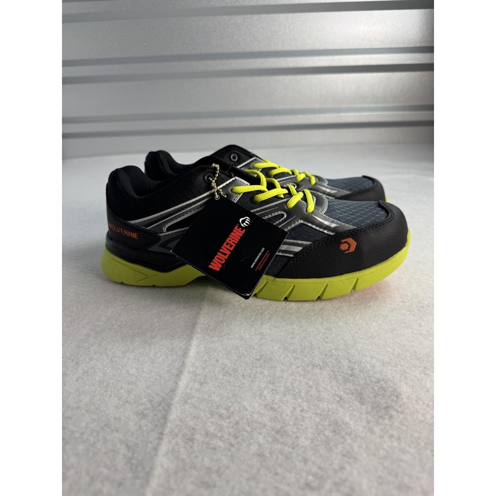 Wolverine Shoes Mens Size 10.5 Black Neon Work Sneakers Slip Resistant W10675